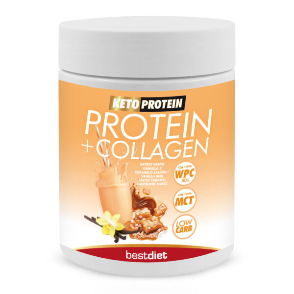 BATIDO DE PROTEÍNAS + COLÁGENO DE VAINILLA Y CARAMELO SALADO SHAKE 400 G