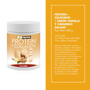 BATIDO DE PROTEÍNAS + COLÁGENO DE VAINILLA Y CARAMELO SALADO SHAKE 400 G - Imagen 3